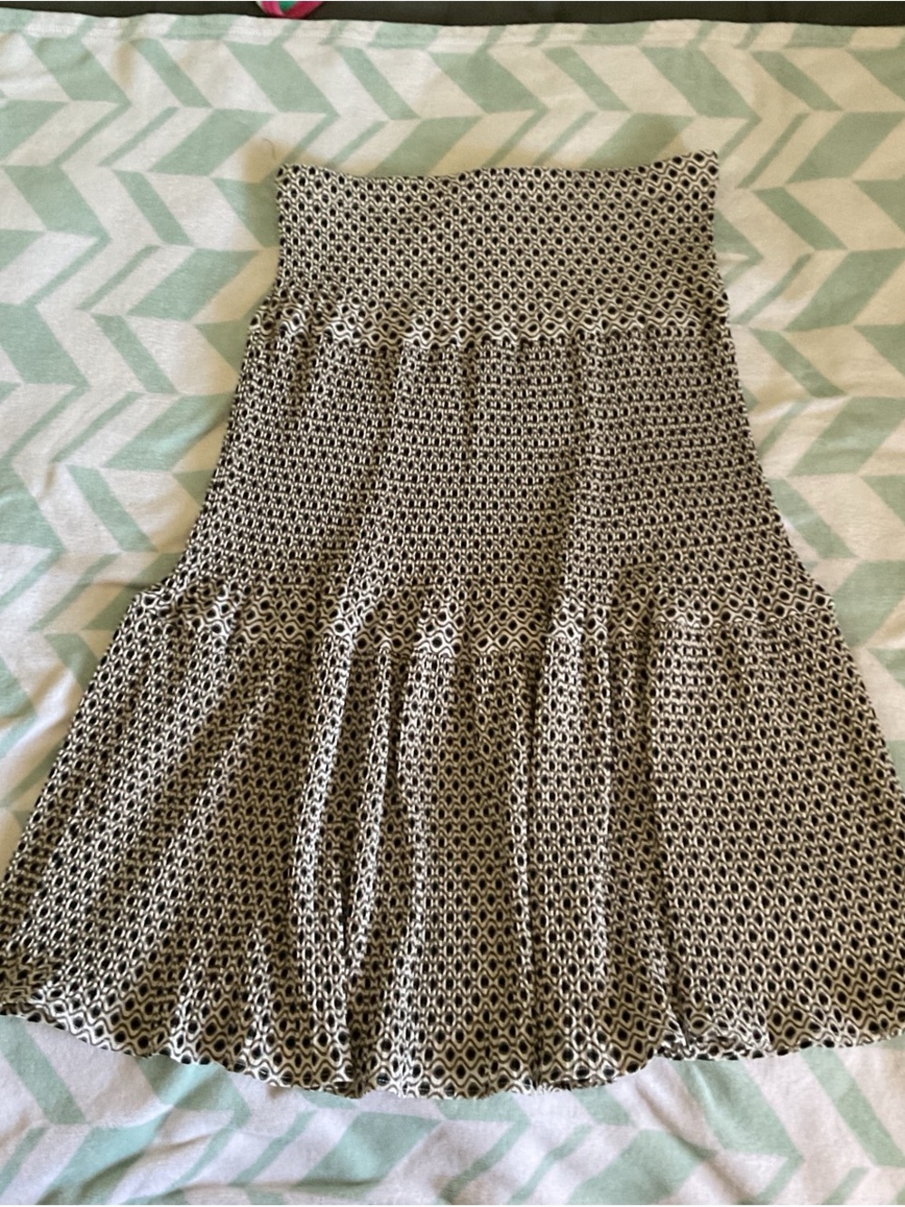 Alice Blue Black and White Geometric Skirt